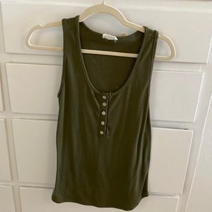 Never worn olive green cotton tank